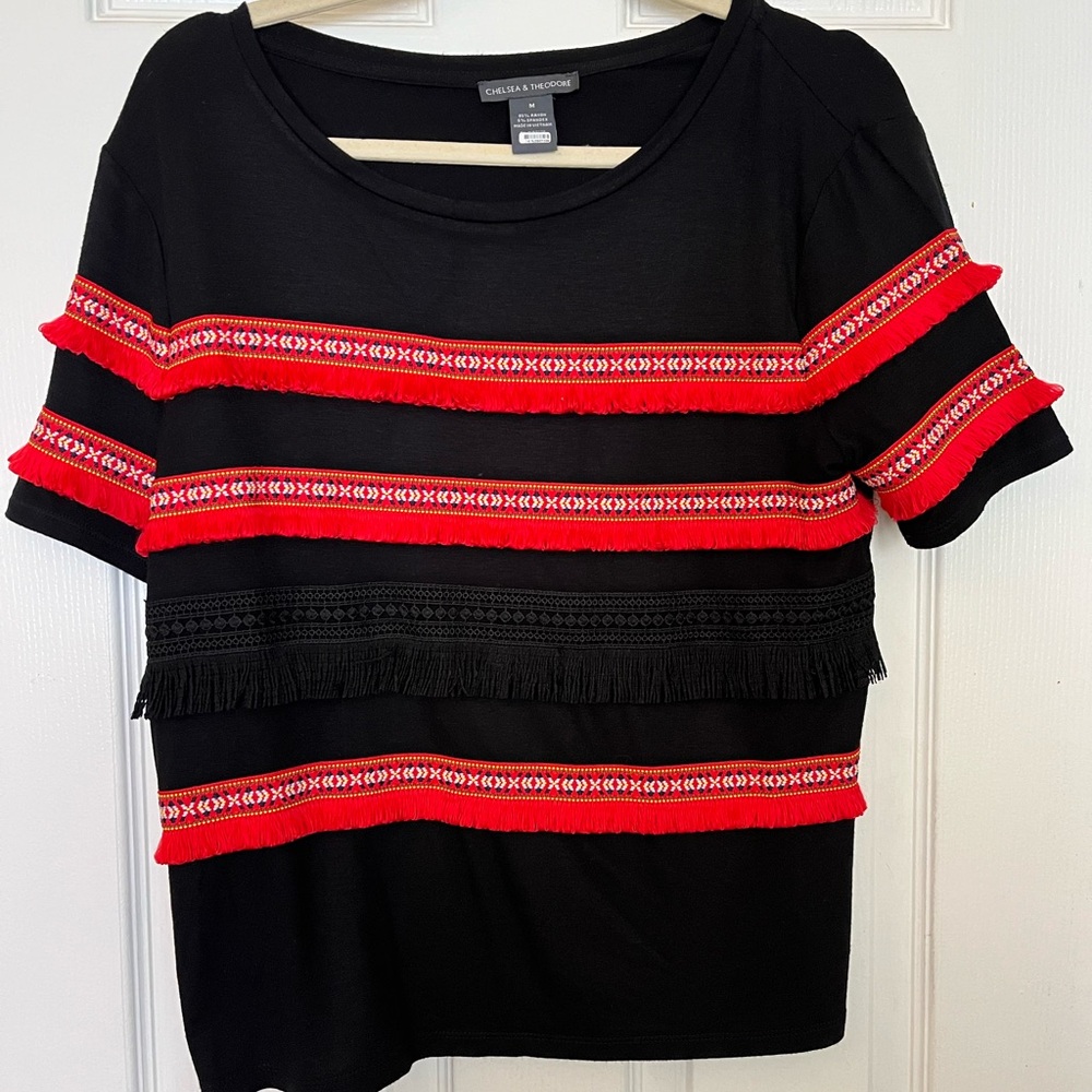 Chelsea & Theodore Fringed Top